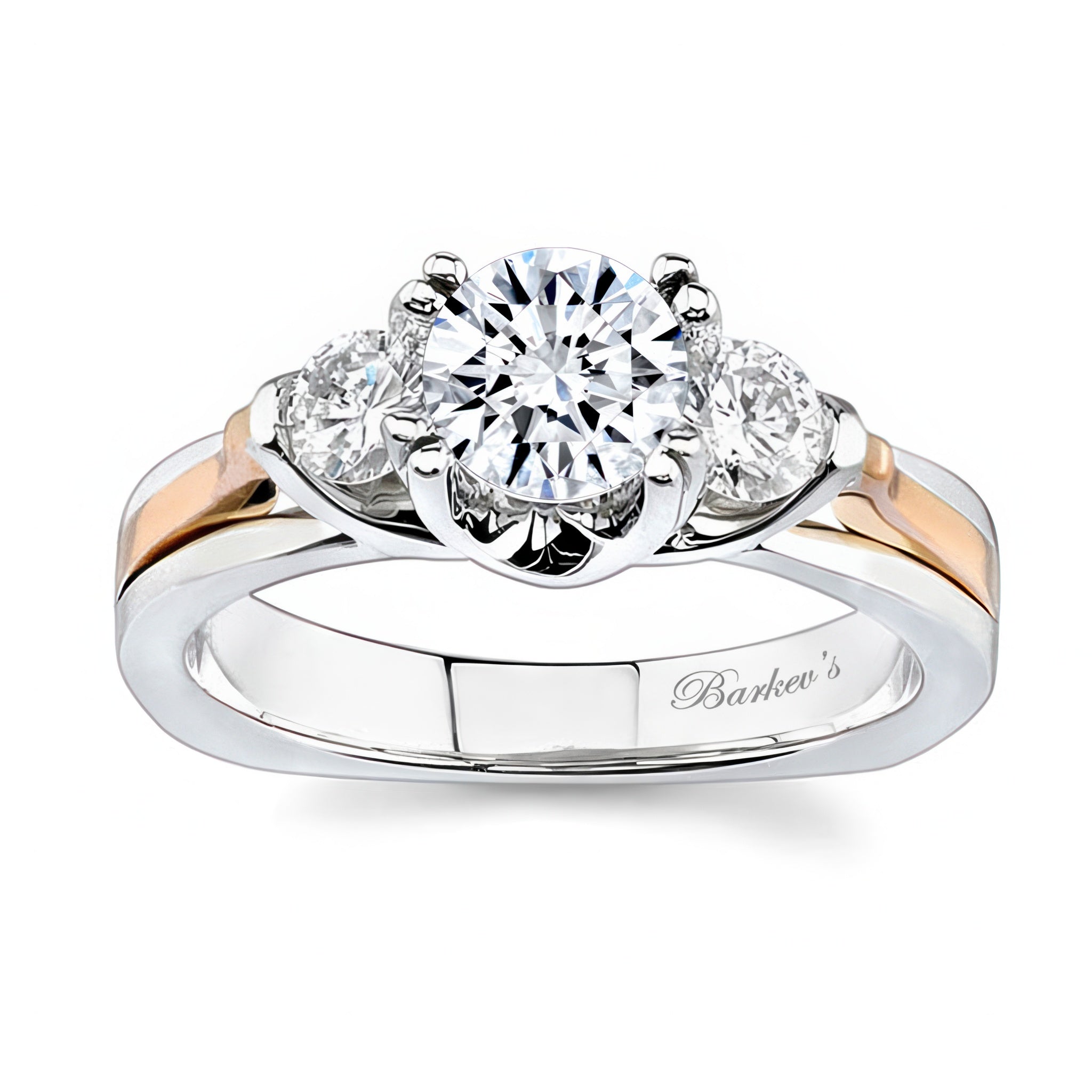 1 Carat 3 Stone Moissanite Ring