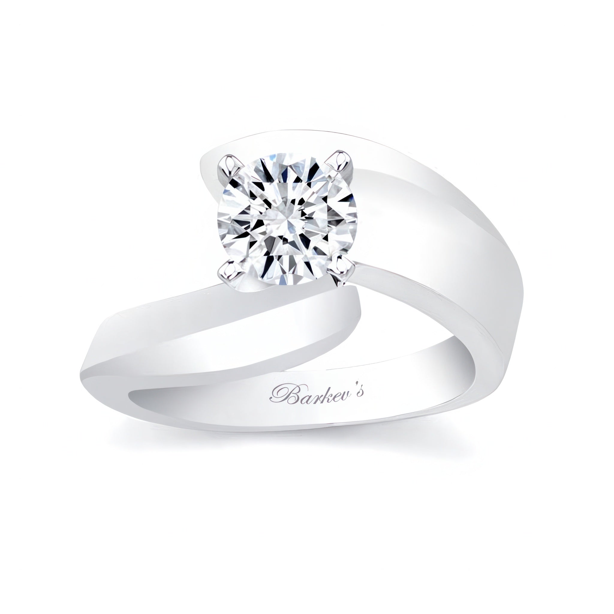 Curved Solitaire Ring