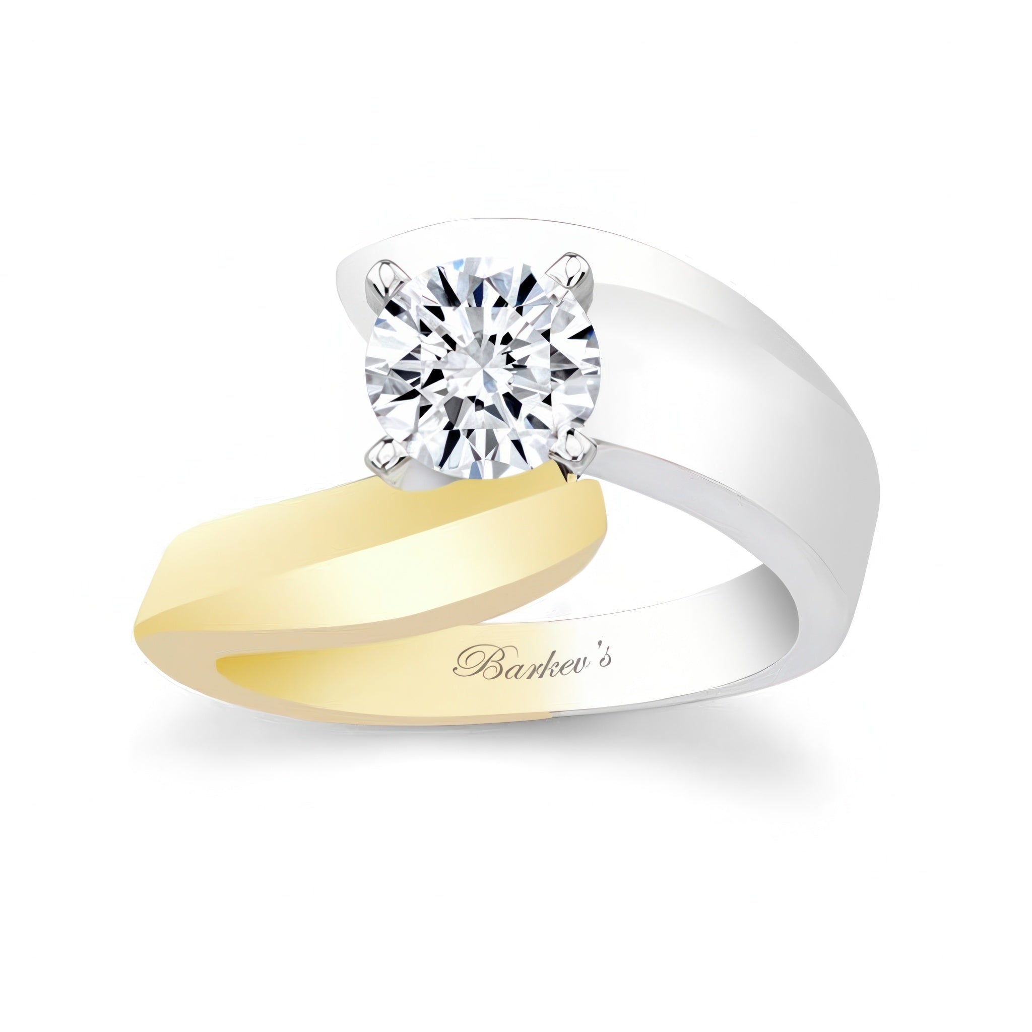 Curved Solitaire Ring