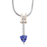 Two Tone Tanzanite & Diamond Necklace 6871N