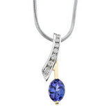 Two tone diamond & tanzanite Necklace 6872N