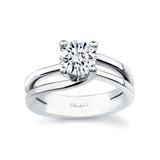Thin Split Shank Solitaire Ring