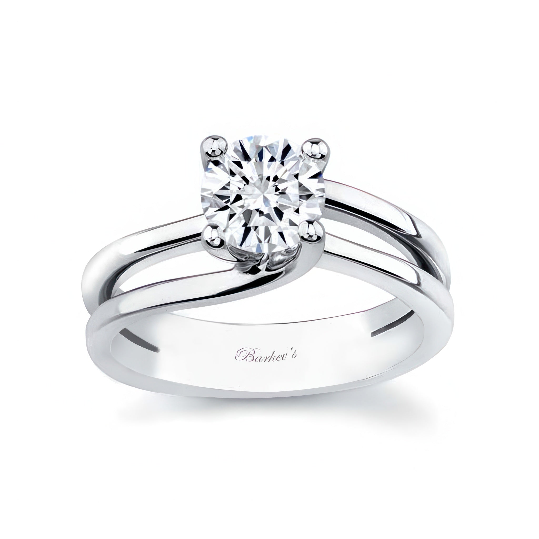Thin Split Shank Solitaire Ring