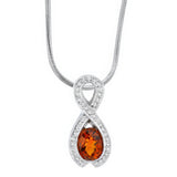Diamond & Madeira Citrine Necklace 6892N