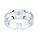 Mens Inlay Wedding Band