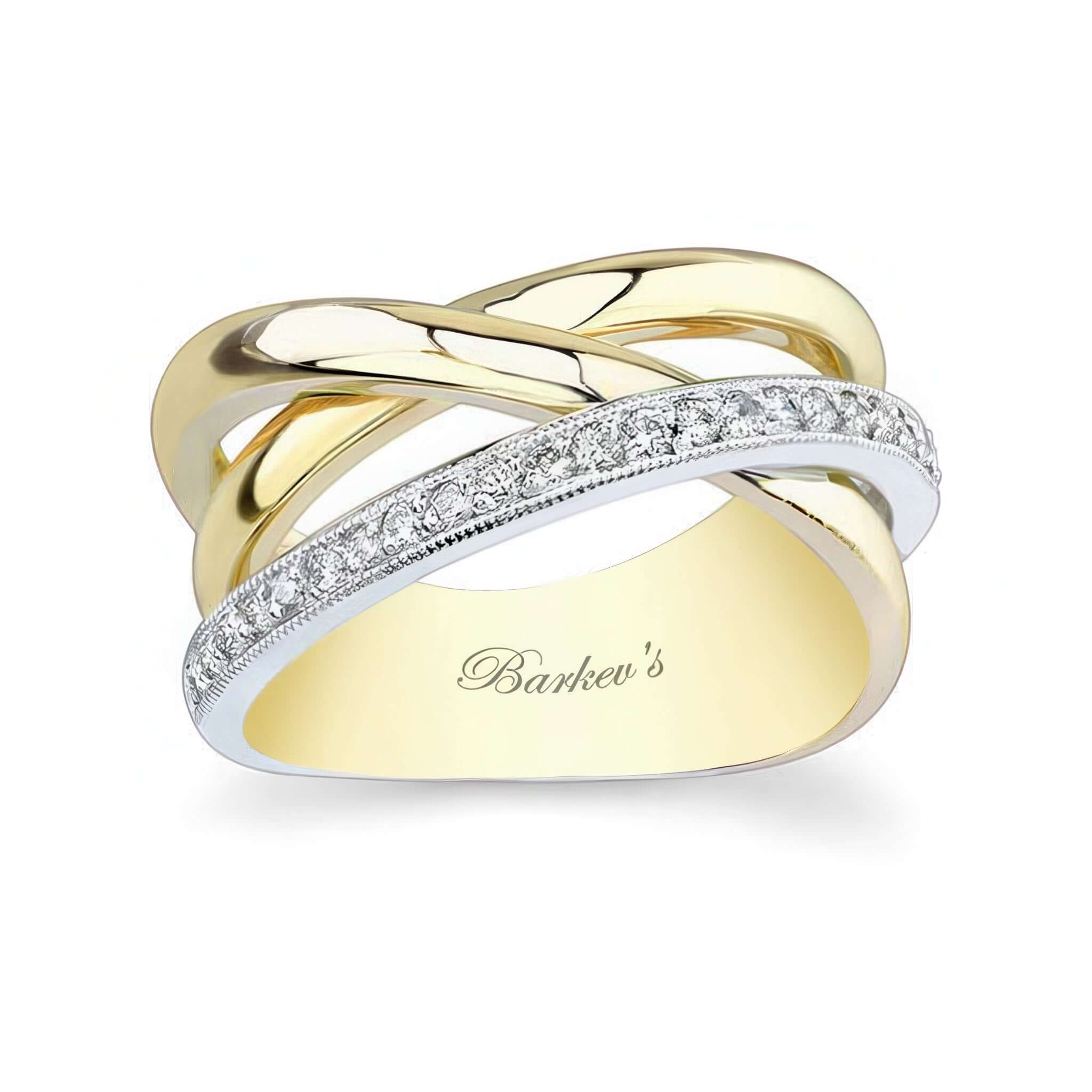 Criss Cross Wedding Band