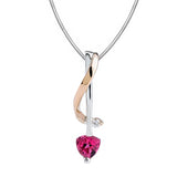 Two Tone Pink Tourmaline Necklace 6984N