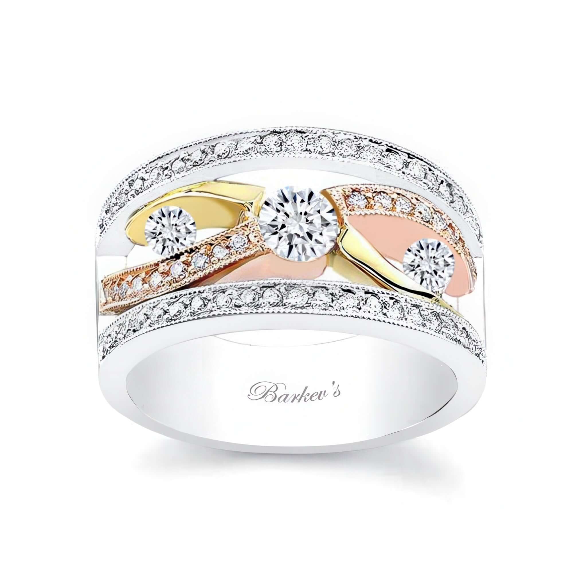 Unique Vintage Diamond Wedding Band