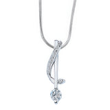 Twisting Drop Lab Grown Diamond Pendant
