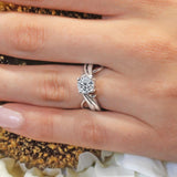 Wire Trim Solitaire Ring