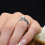 Wire Trim Solitaire Ring