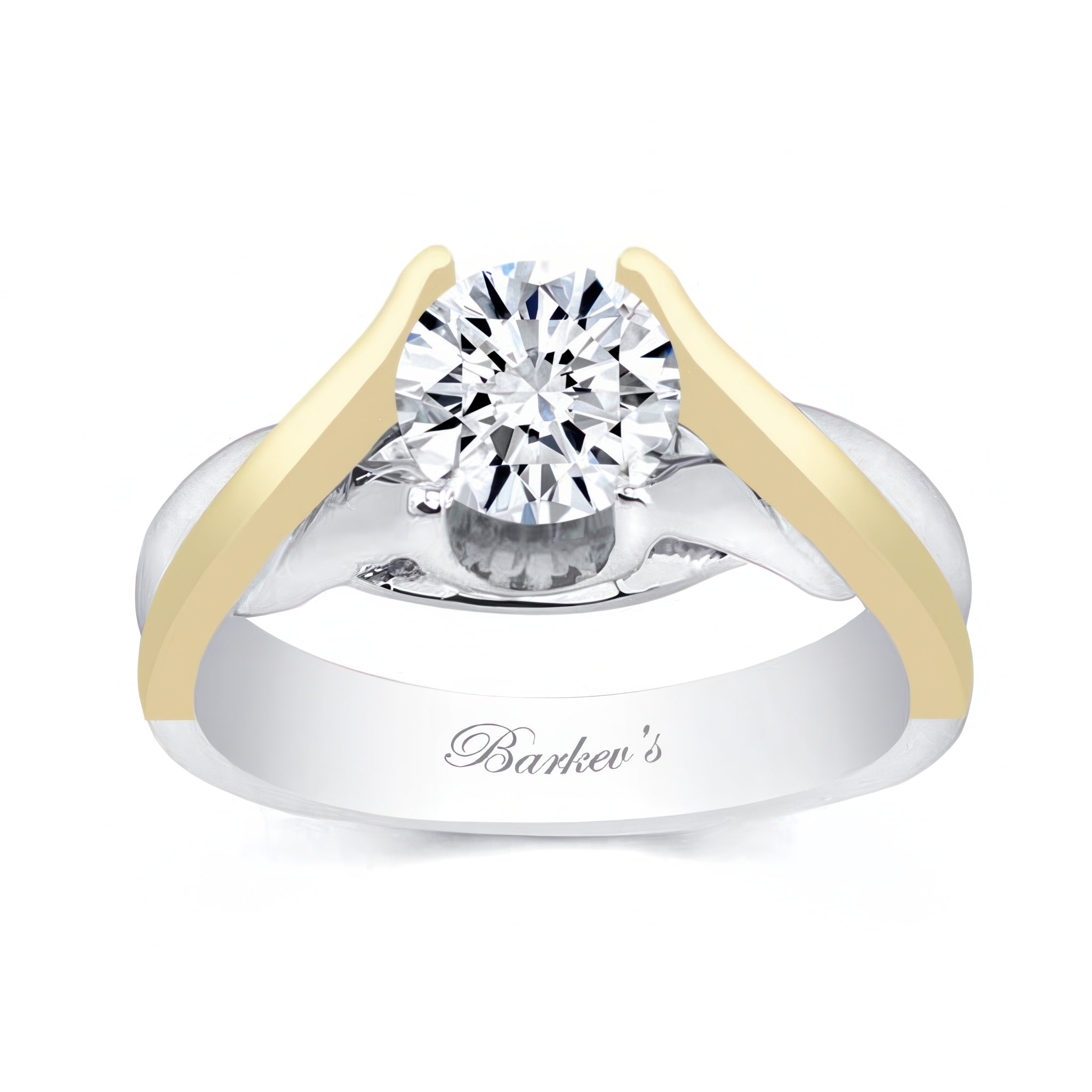 Crossover Solitaire Ring
