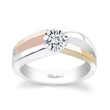 Simple 1 Carat Split Shank Solitaire Ring