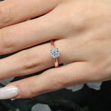 Round Moissanite Solitaire Ring
