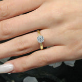Round Moissanite Solitaire Ring