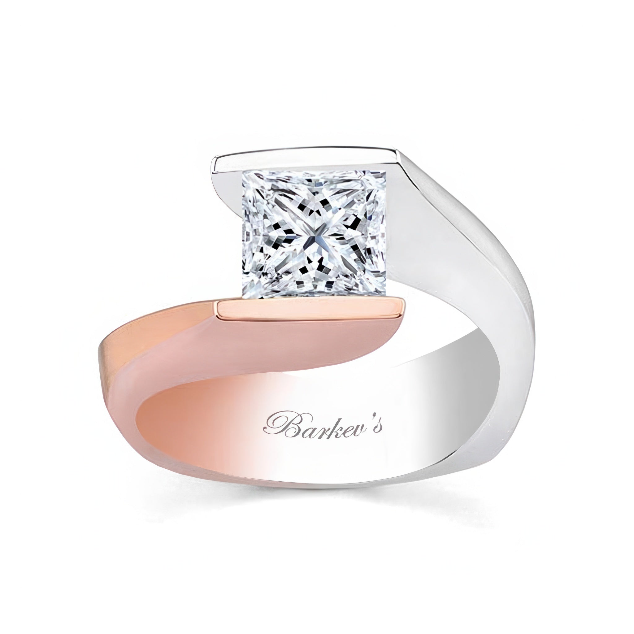 1.5 Carat Princess Cut Moissanite Solitaire Ring