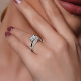 1.5 Carat Princess Cut Diamond Solitaire Ring