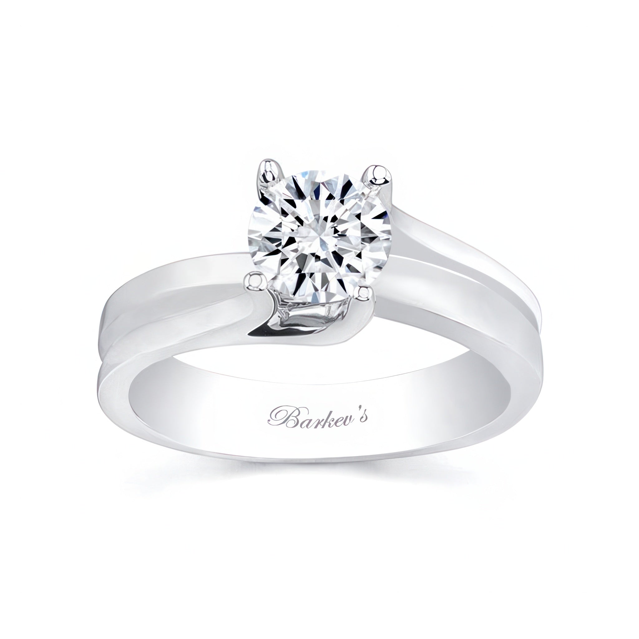 Split Shank Round Solitaire Engagement Ring