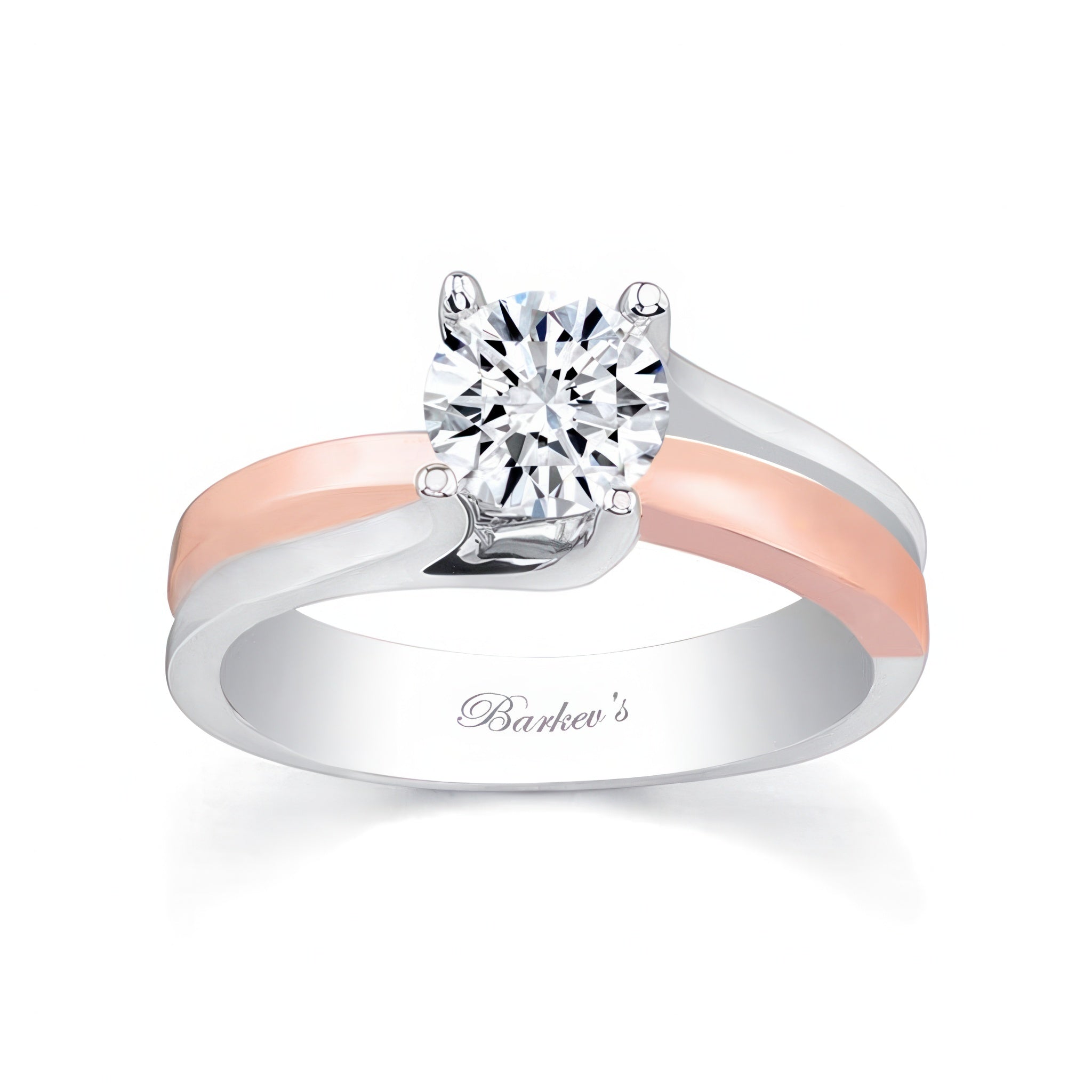 Split Shank Round Moissanite Solitaire Engagement Ring