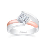 Split Shank Princess Cut Solitaire engagement Ring