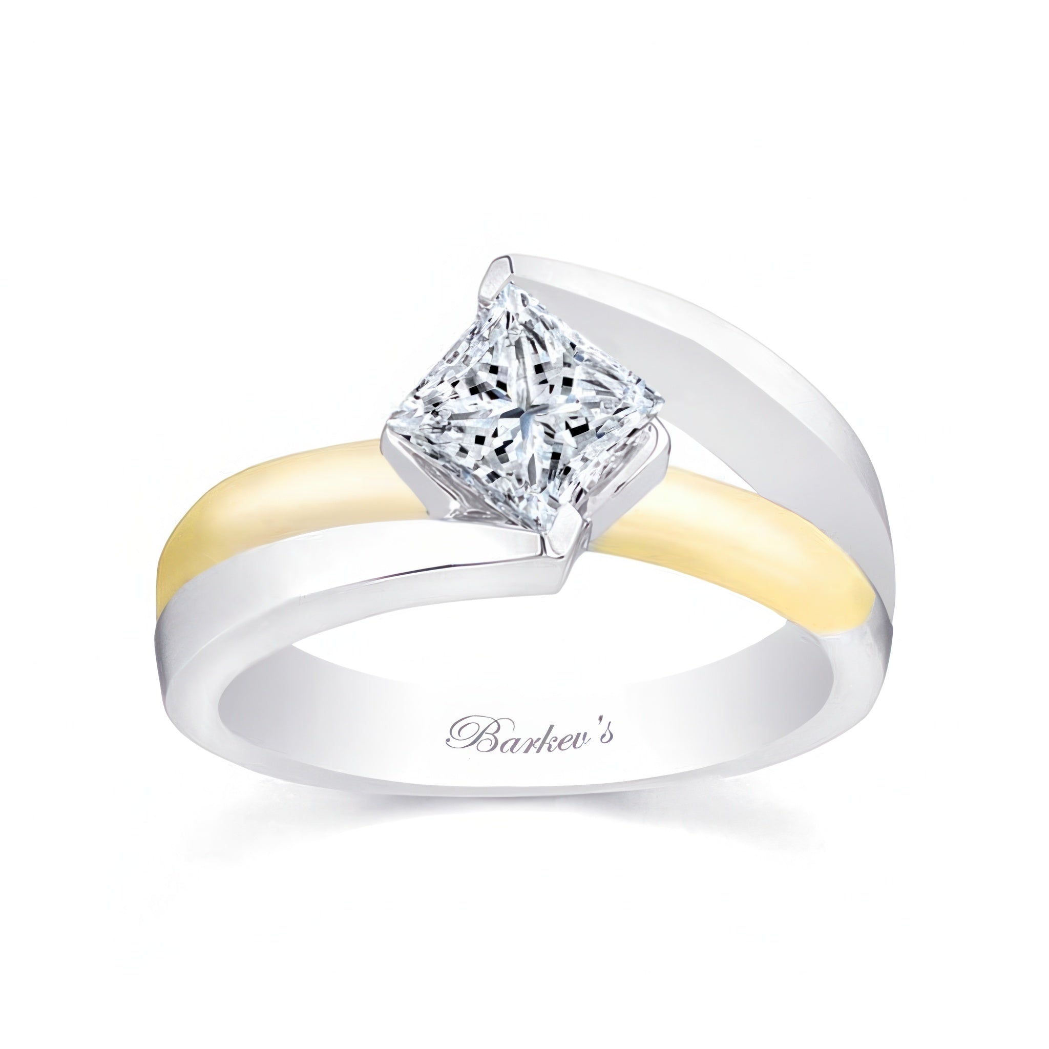 Split Shank Princess Cut Solitaire engagement Ring