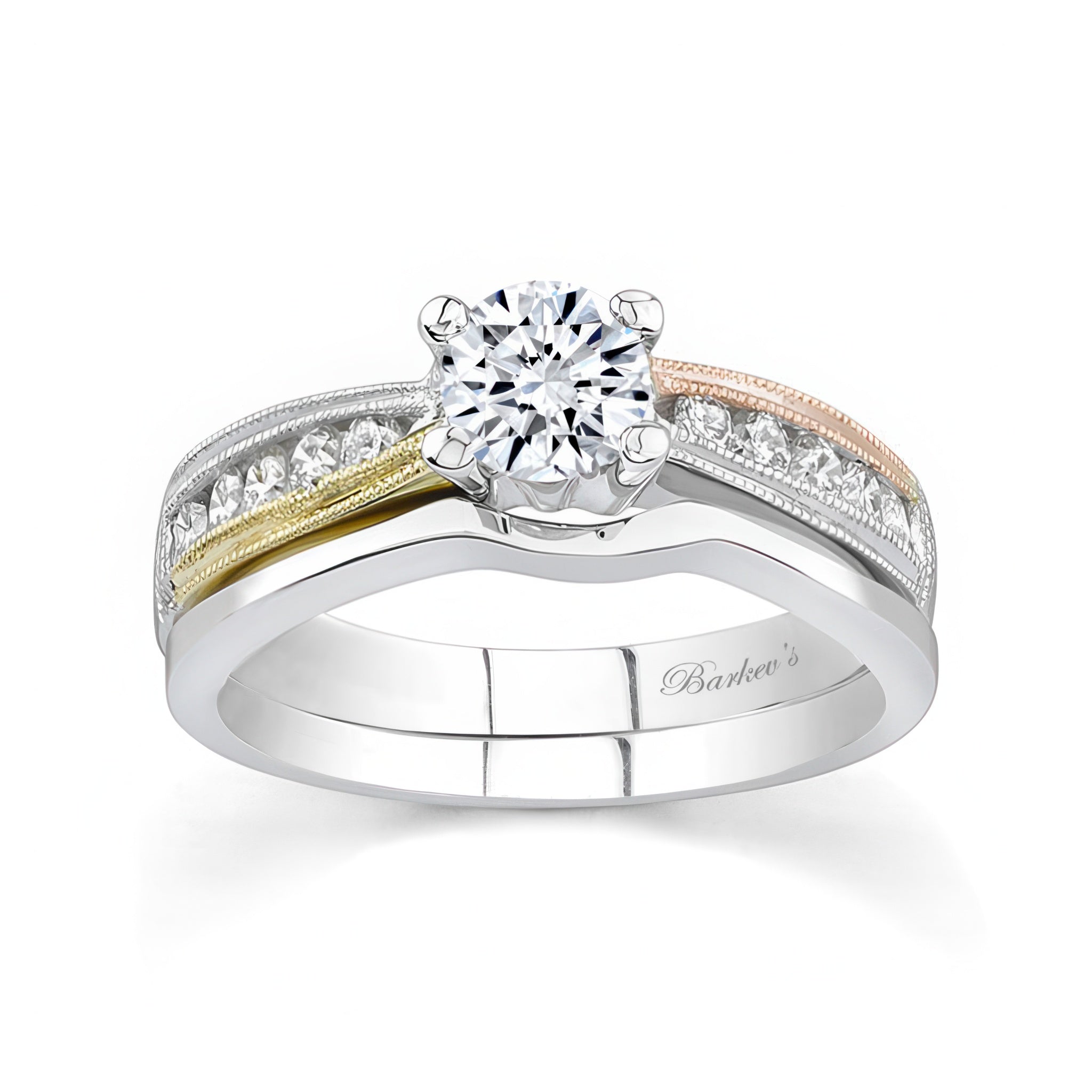 Double Milgrain Lab Diamond Ring