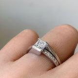Princess Cut Solitaire Bridal Set