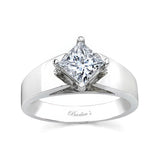 Kite Set Princess Cut Moissanite Solitaire Ring