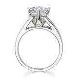 Kite Set Princess Cut Moissanite Solitaire Ring