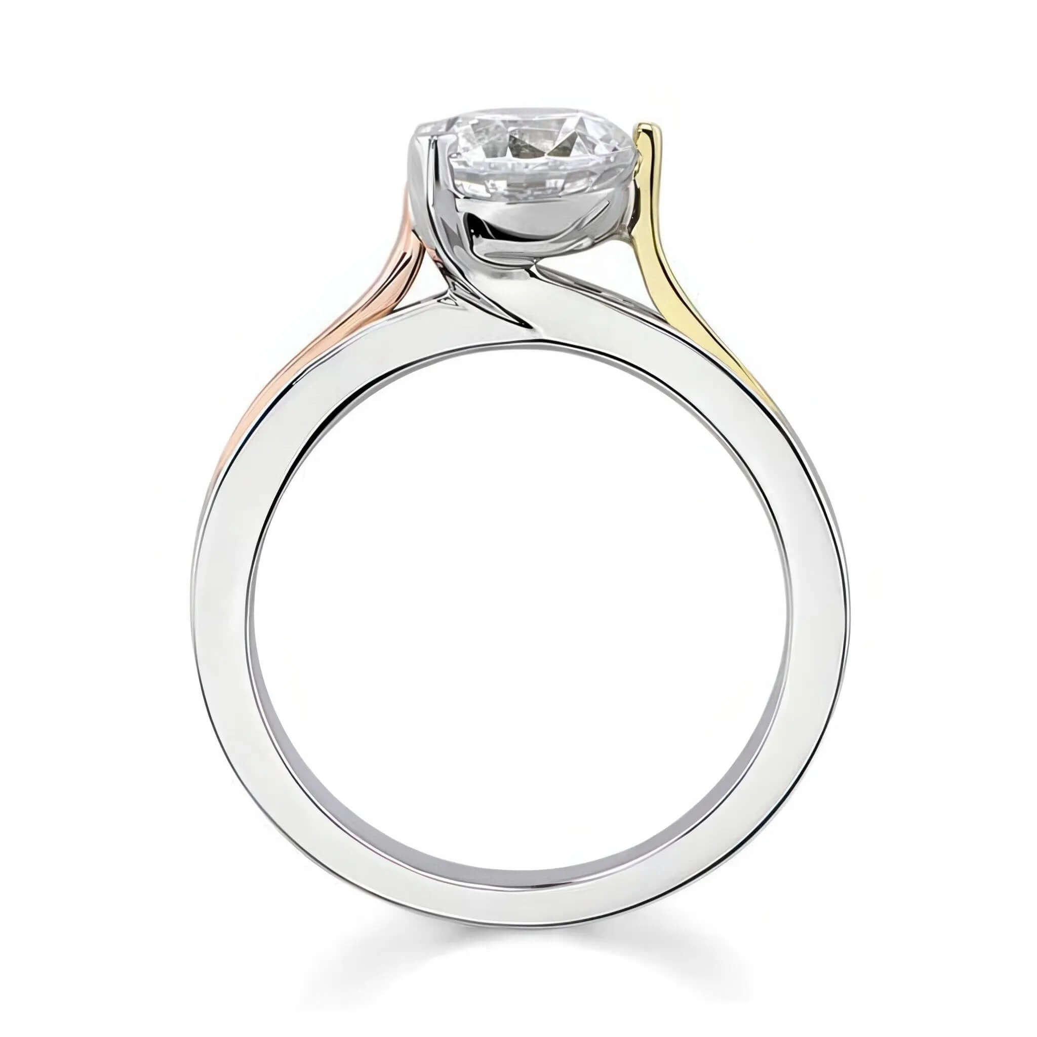 3 Prong Moissanite Solitaire Ring