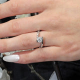 Bypass Round Moissanite Solitaire Ring