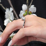Bypass Round Moissanite Solitaire Ring