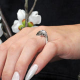 Bypass Round Moissanite Solitaire Ring
