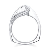 Lab Diamond Pave Engagement Ring