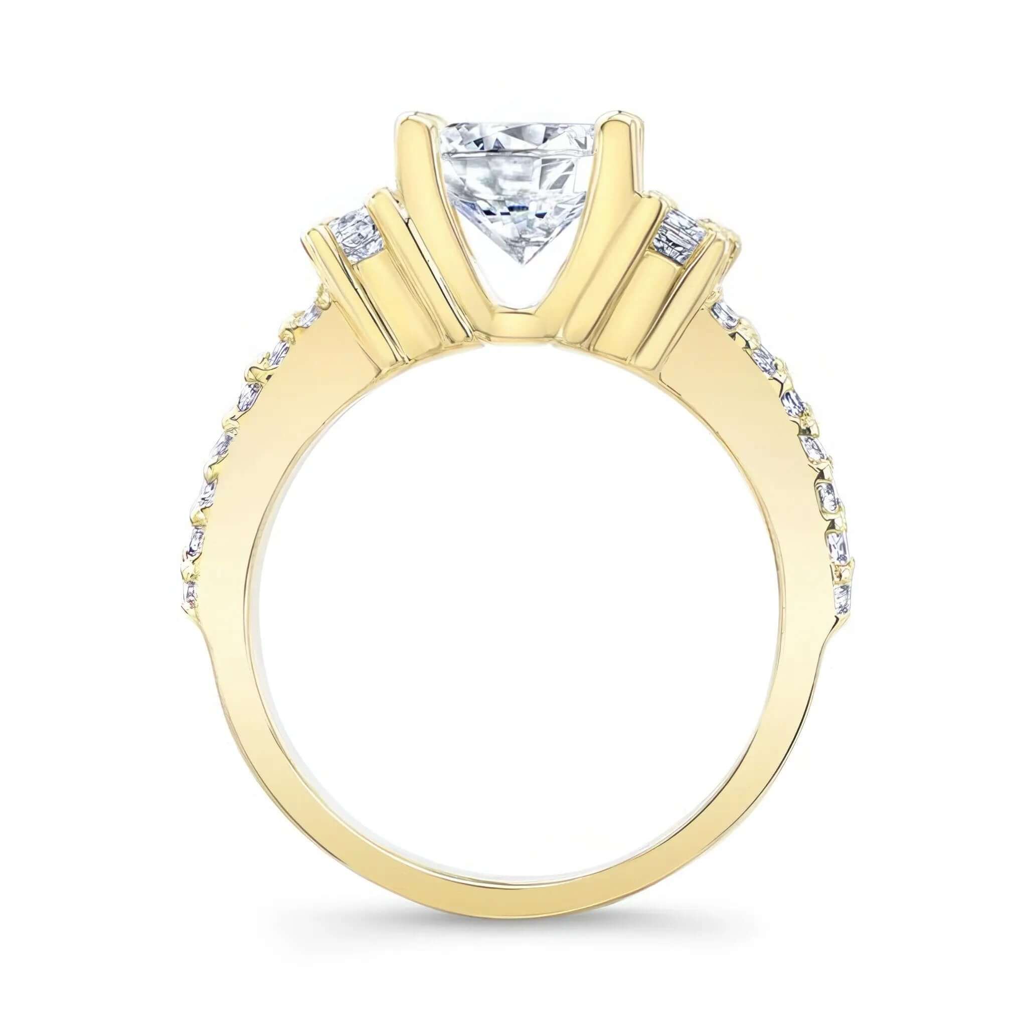 4 Stone Moissanite Ring