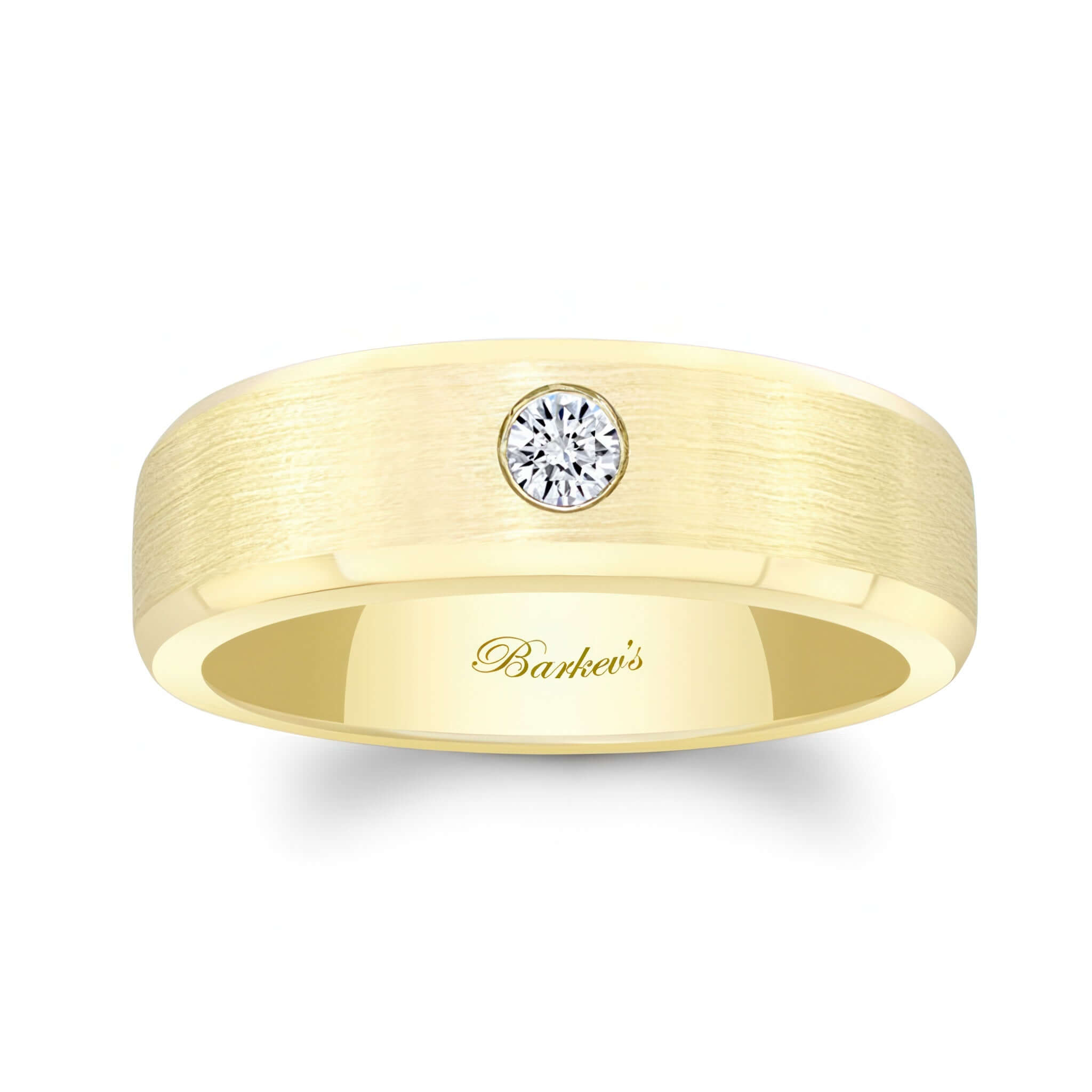 Mens Round Diamond Wedding Ring