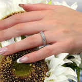 2 Row Diamond Wedding Band