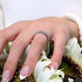 2 Row Diamond Wedding Band