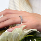 2 Row Diamond Wedding Band