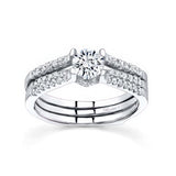 3 Row Diamond Bridal Set