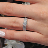3 Row Diamond Bridal Set