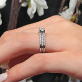 3 Row Diamond Bridal Set