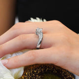 Curved Shank Engagement Ring
