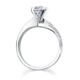 Curved Shank Engagement Ring
