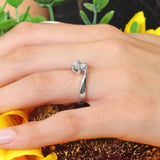 Contemporary Solitaire Ring With Certified 1 Ct. Lab Created Diamond (D-VS1)
