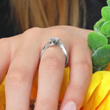 Contemporary Solitaire Ring With Certified 1 Ct. Lab Created Diamond (D-VS1)