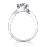 Contemporary Solitaire Ring With Certified 1 Ct. Lab Created Diamond (D-VS1)