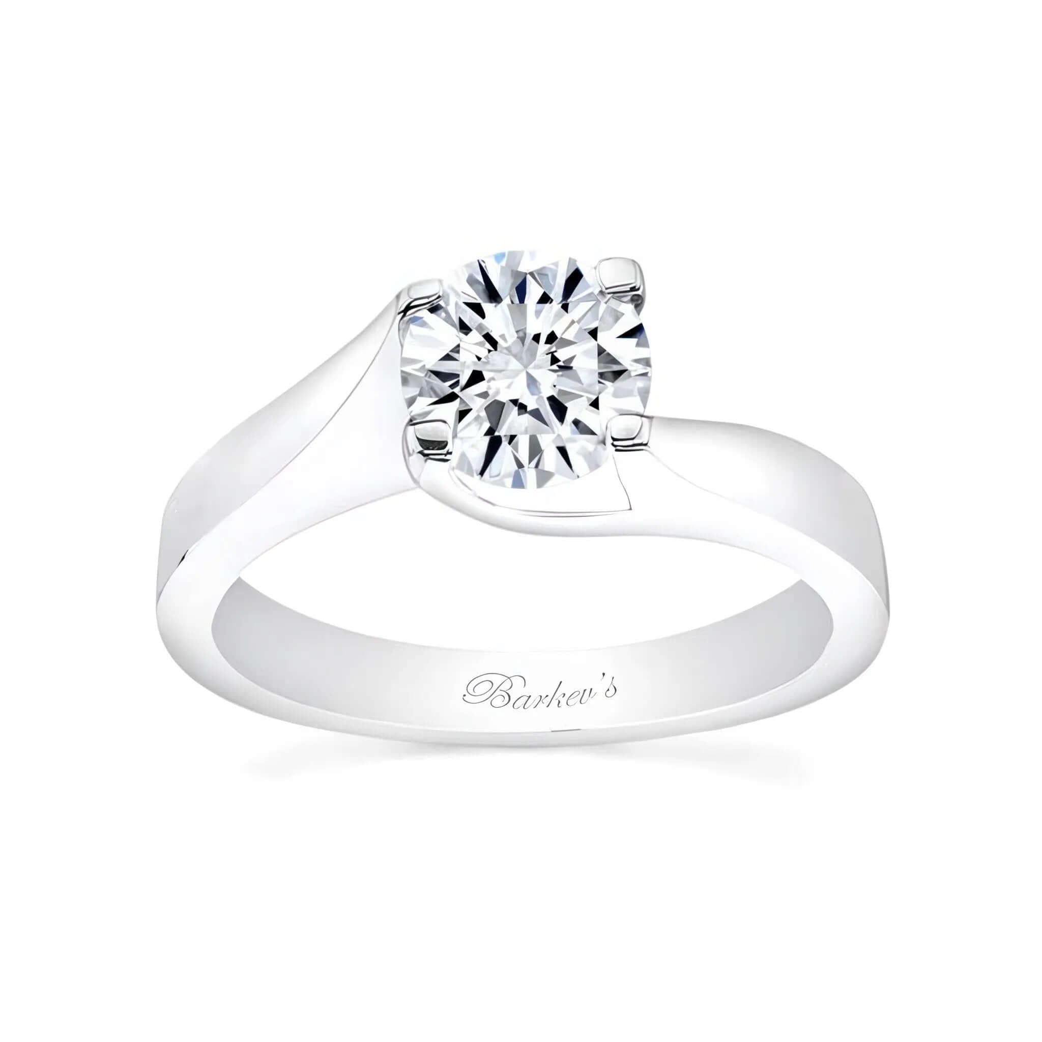 Simple Solitaire Rong Simple Swirling Solitaire Ring – Barkev's