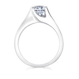 Simple Swirling Solitaire Ring