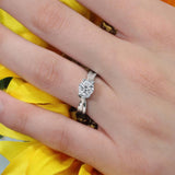 Overlapping Solitaire Engagement Ring